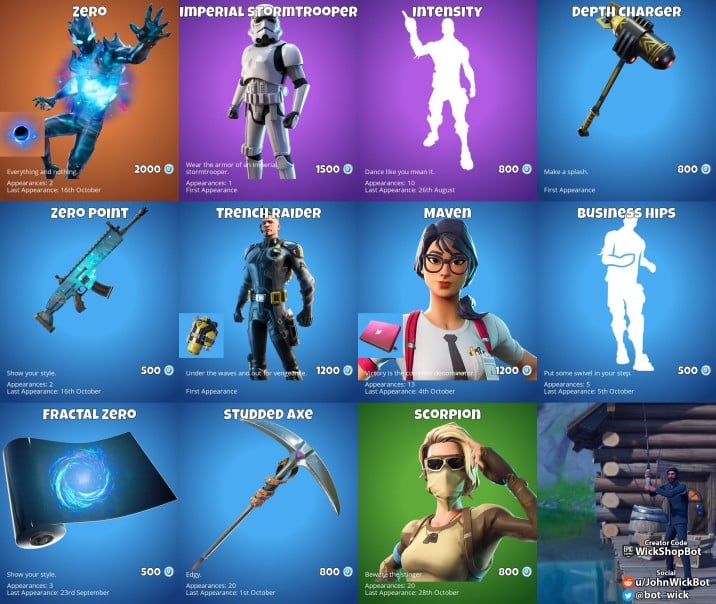 Fortnite Item Shop Zero heads the offers for November 16 Millenium