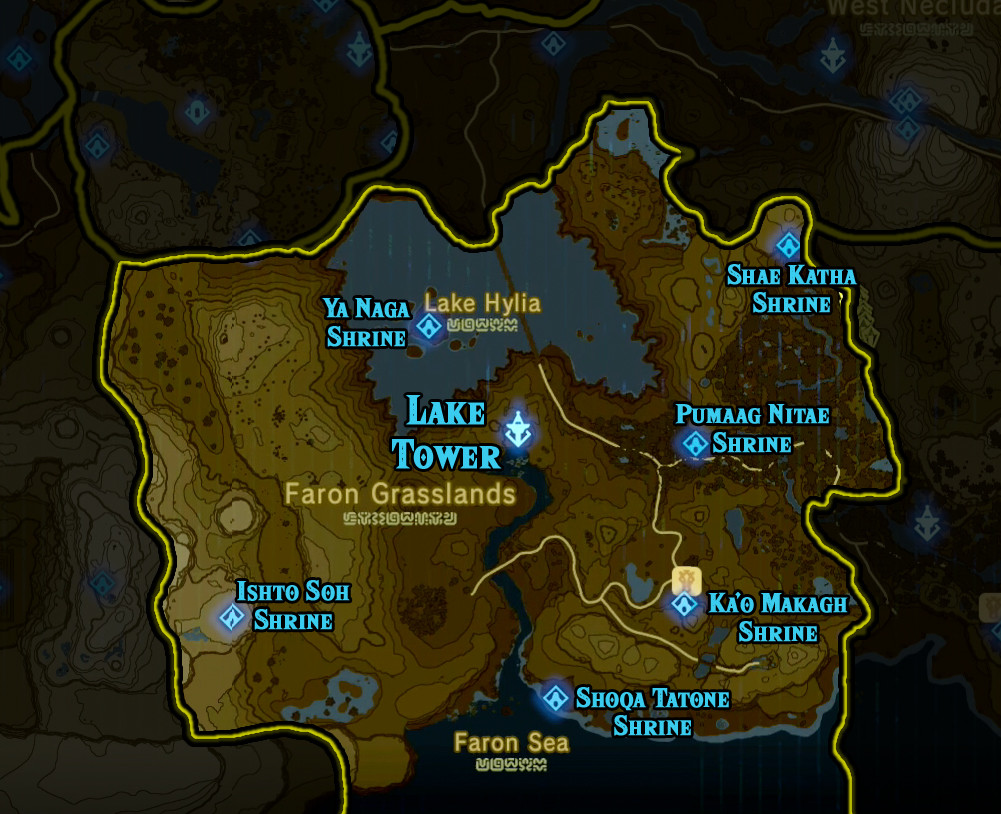locations of all the shrines in zelda breath of the wild