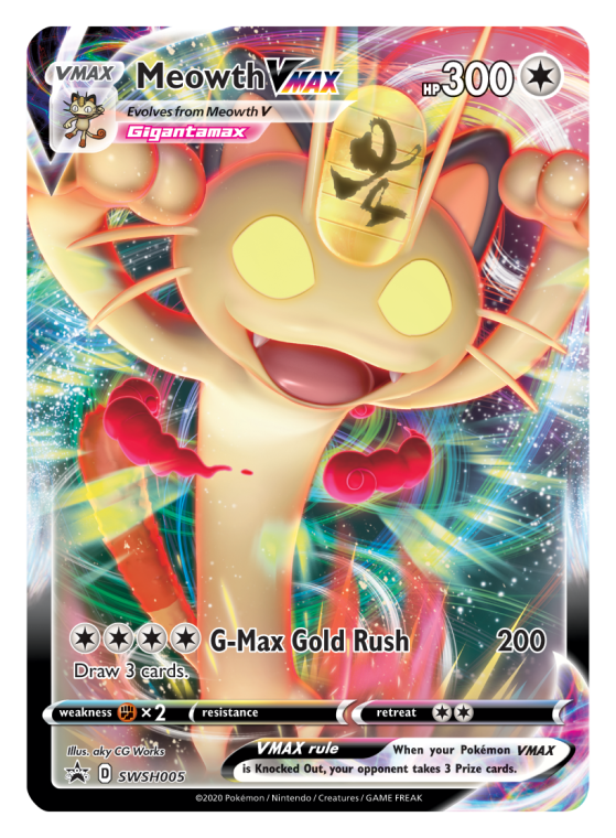 MeowthVMax 005 card. Image Source: The Pokémon Company. - Millenium