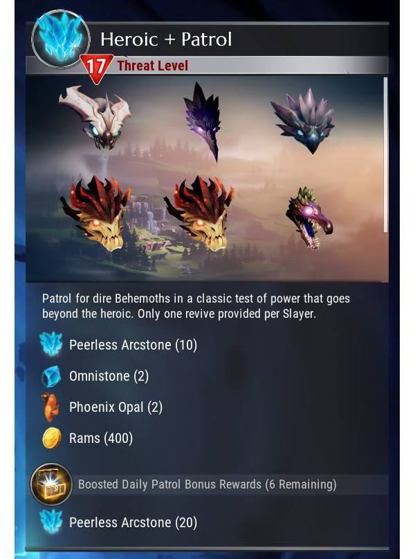 Dauntless Patrols Quests And Rewards Millenium