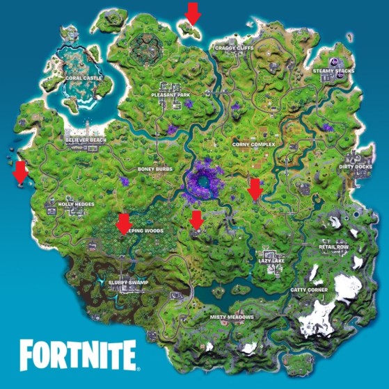 Alien Artifact locations in Fortnite - Fortnite