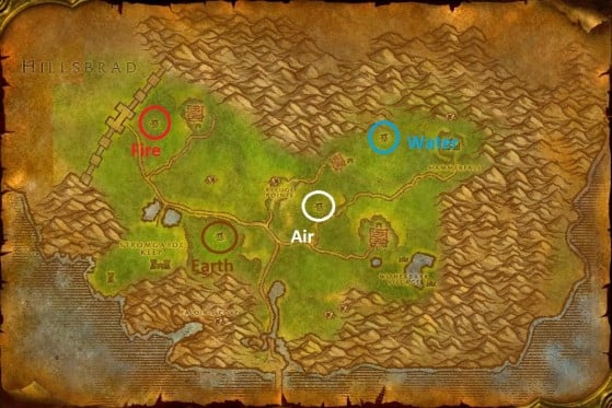 Elementals spawn areas - World of Warcraft: Classic