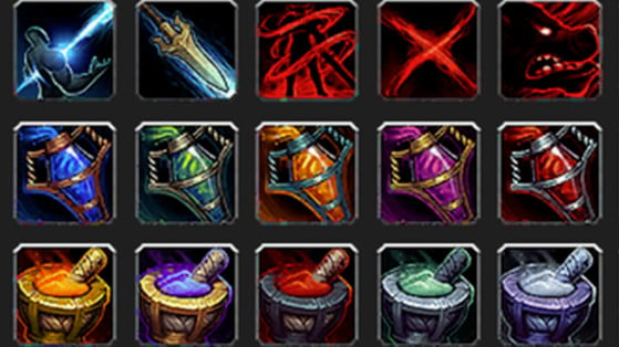 WoW Shadowlands: Icons of dataminated items (Weapons, Armor, Skills)