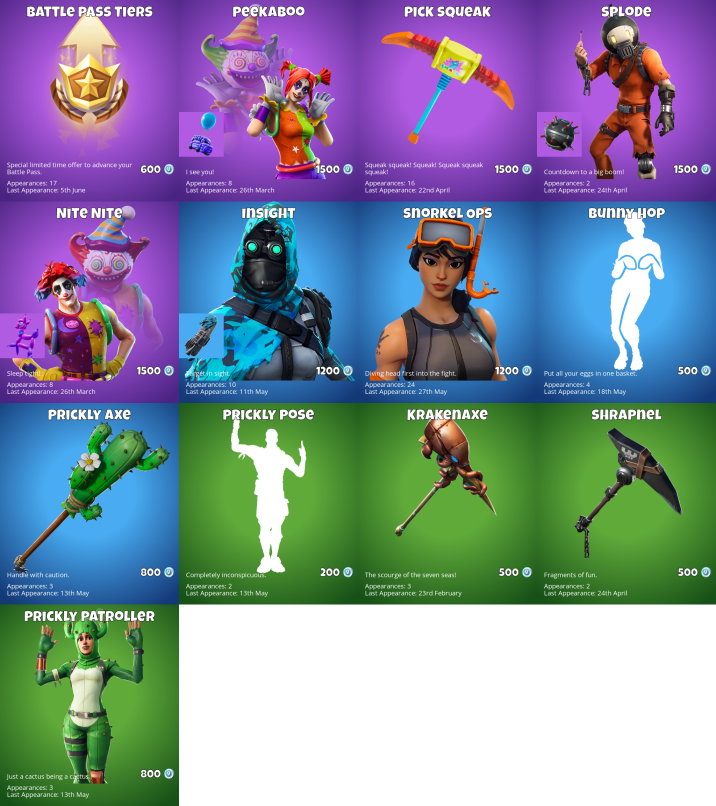 Fortnite shop of June 7 - Millenium