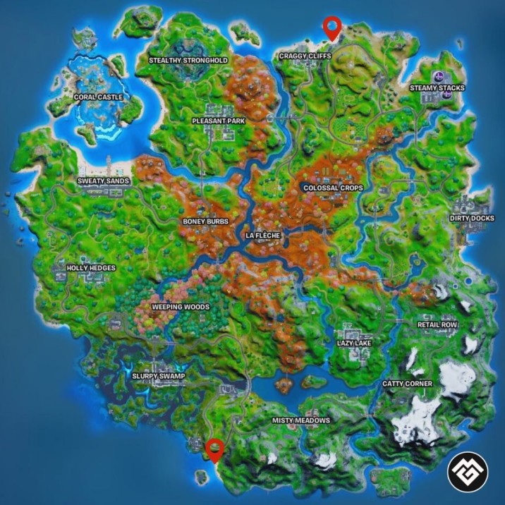 Fortnite Week 10 Challenge: Destroy Sandcastles - Millenium