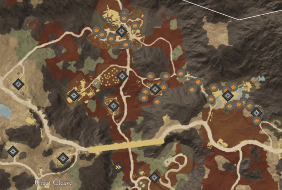Lodestone Locations in Great Cleave. - New World