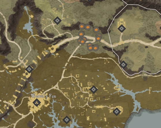 Lodestone Locations in Weaver's Fen. - New World