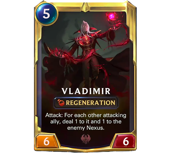 overrasket arbejder krone LoL, Legends of Runeterra, LoR: new card reveal — Vladimir, Noxus champion  - Millenium