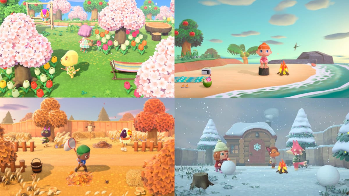 Animal Crossing New Horizons the seasons and their differences