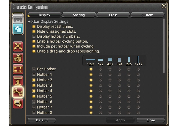 FFXIV How to set up hotbars, HUD configuration Millenium