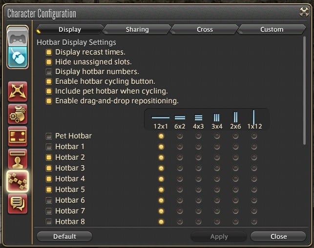 FFXIV How to set up hotbars, HUD configuration Millenium