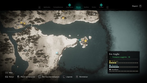 All Assassin's Creed Valhalla East Anglia Abilities locations map - Polygon