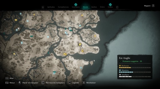 All Assassin's Creed Valhalla East Anglia Abilities locations map - Polygon