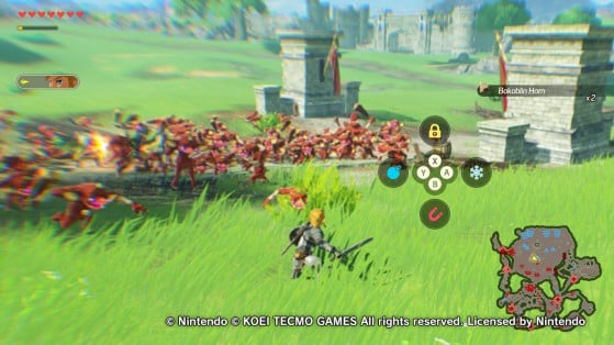 Using Remote Bombs. Image Source: Nintendo - Hyrule Warriors: Age of Calamity