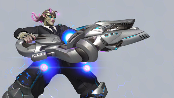 The 'Alien' MVP skin for Overwatch character Zarya. - Overwatch