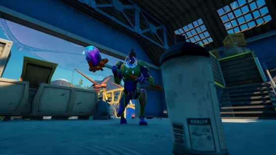Fortnite Challenge : Collect spray cans from warehouses in Dirty Docks or garages in Pleasant Park