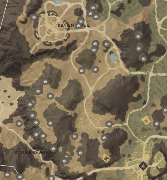Iron Ore Locations in Everfall. - New World