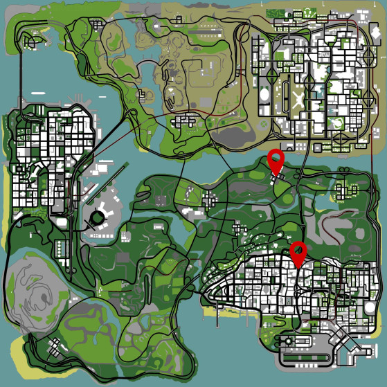 Location of Inside Track in Los Santos - GTA: San Andreas