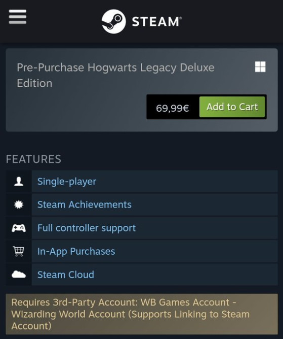 Hogwarts Legacy Deluxe Edition Steam Global 