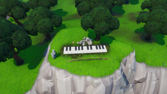 Where is the oversized piano in Fortnite?
