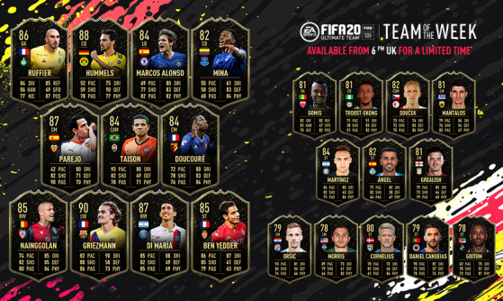 Find stars such as Marcos Alonso, Nainggolan, and Ben Yedder in FUT 20 packs now. - FIFA 20